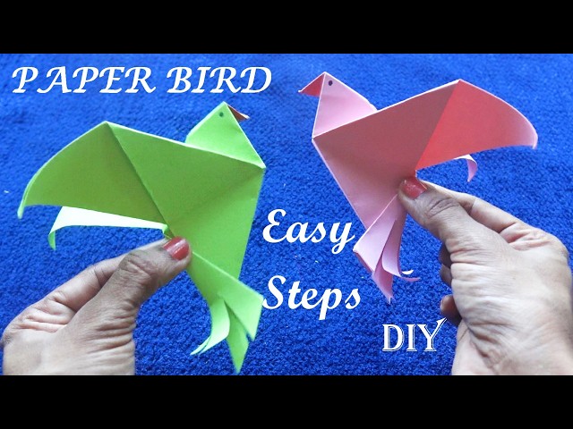 Easy Paper Bird Tutorial ! Origami Bird / Step by step...