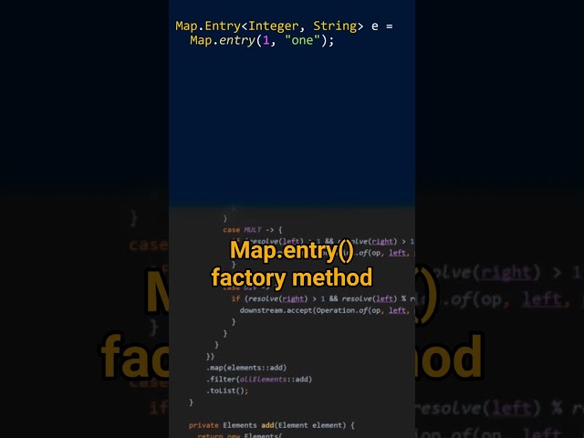 What is an entry, and how can you create one? - Cracking the Java Coding Interview