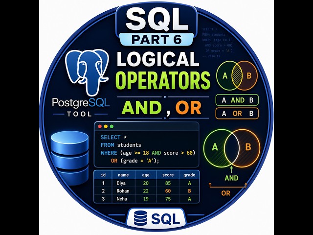 SQL part 6 : AND , OR (logical operators) #sql