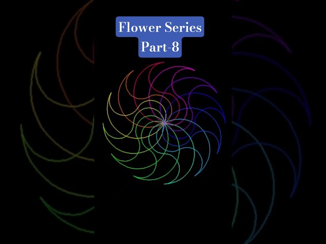 Flower Series Part 8 | Python Turtle Graphics 🌸#patterbofvisuals #design #turtlegraphics