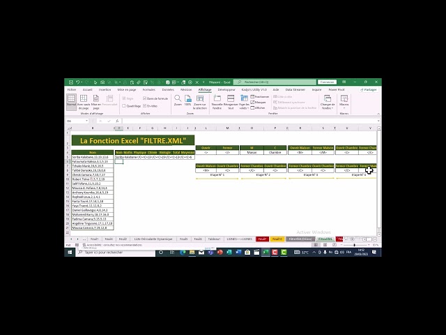 La fonction FILTRE.XML
