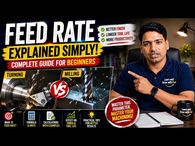 Feed Rate Explained Simply | Formula, Units, Examples.  #cnc  #machining  #mechanicalengineering 