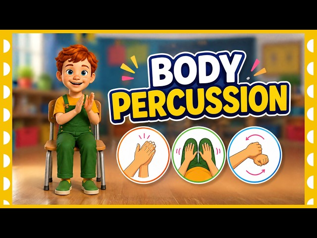 Body Percussion for Kids | Brain Break Rhythm Game | Animals 🐊 🐵 🐯