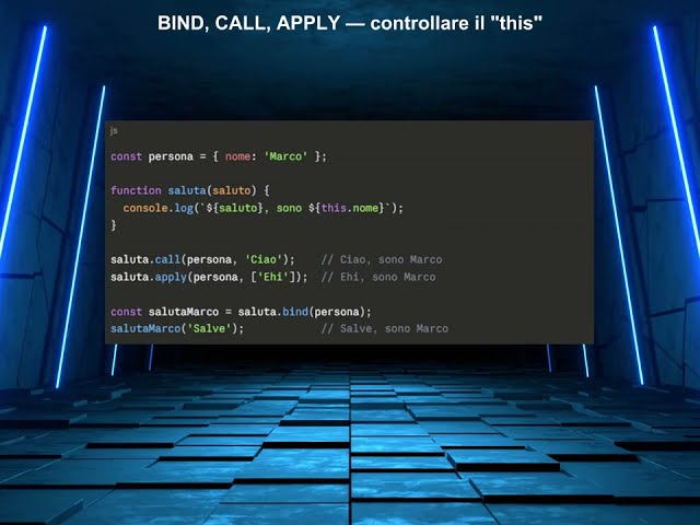 BIND CALL APPLY controllare il this