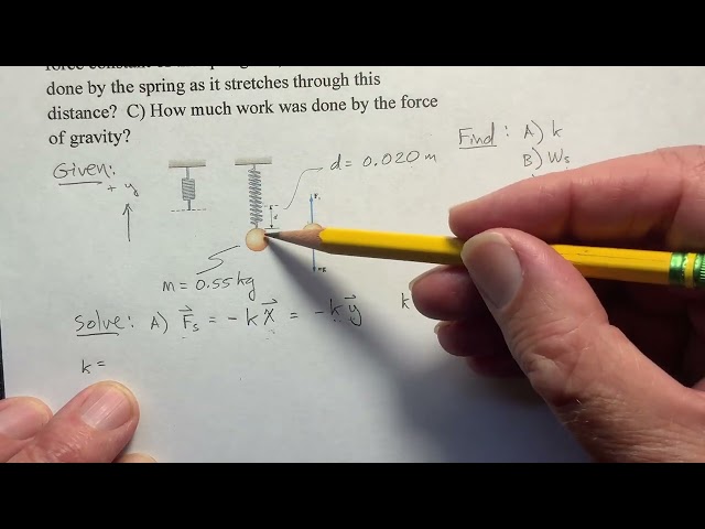 Find the Work Done by a Spring When an Object is Released from Rest - A Physics Problem Solved