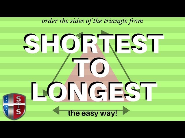 How to order the sides of a triangle from longest to shortest given the measure of the angles