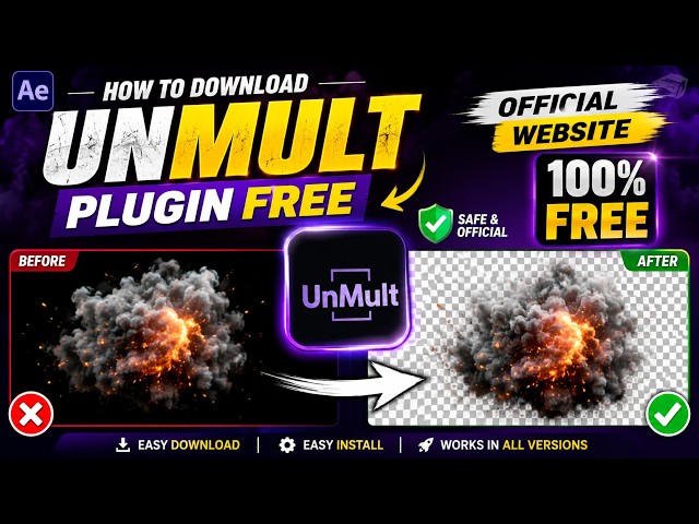 How to Download UnMult Plugin FREE (Official Website) | After Effects 2026