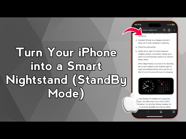 Turn Your iPhone into a Smart Nightstand (StandBy Mode)