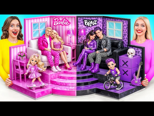 We Build Amazing Doll House | Barbie Family vs Bratz Family Challenge by Multi DO Girls