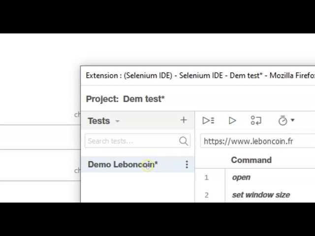 [Selenium Safe] 2- Selenium IDE