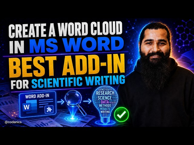 How to Create a Word Cloud in MS Word | Best Add-in for Scientific Writing ☁️📝