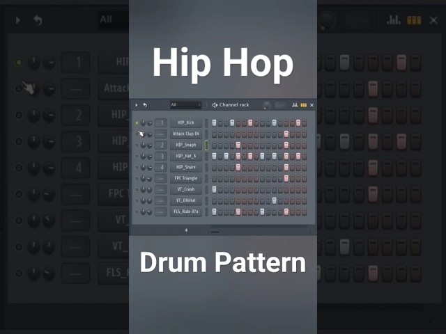 How To Make Hip Hop Drum Pattern In FL Studio 21🥁#flstudio #musicproducer #beatmaker #shorts