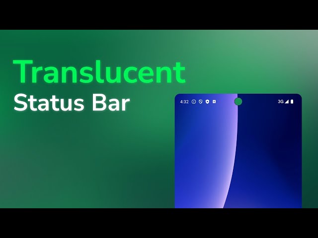 Translucent Status Bar with Edge-To-Edge Jetpack Compose