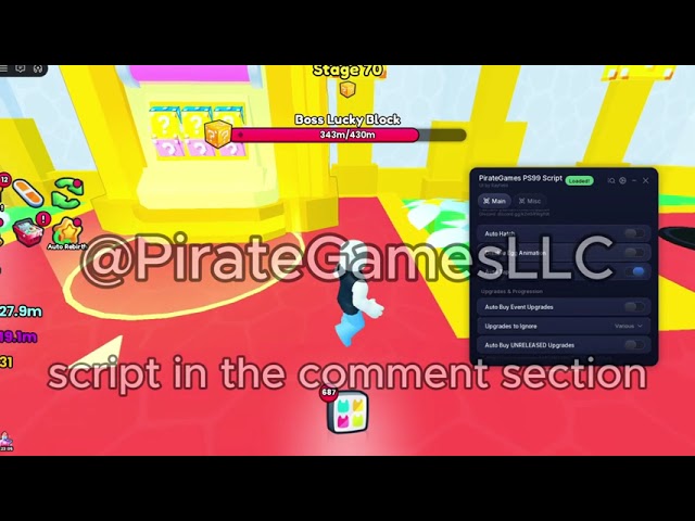 Pet Simulator 99 Lucky Block Script   KEYLESS, SAFE, FREE PETS
