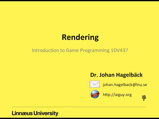 Lecture 4 - Rendering