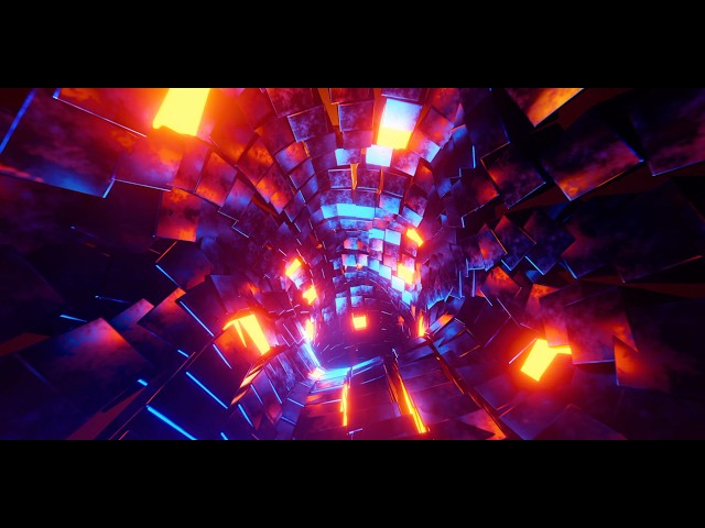 Epic Neon Cyber Tunnel VJ Loop 4K | Futuristic Sci-Fi Motion Background | LED Visuals