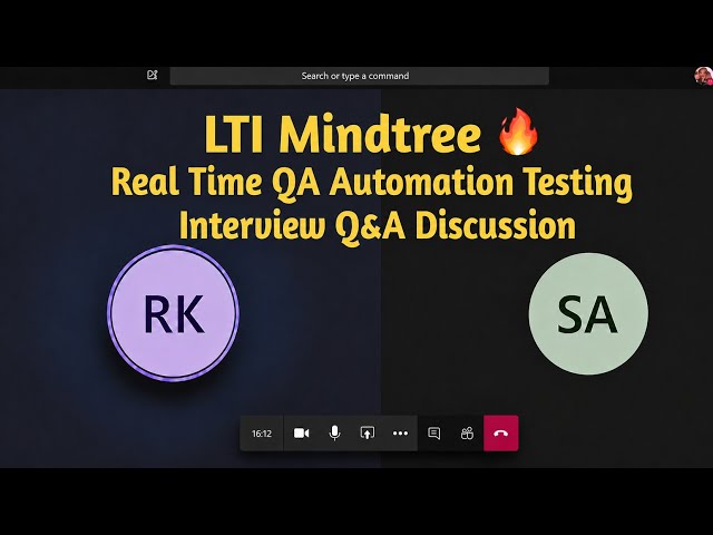 LTI Mindtree🔥 QA Automation Testing Interview Q&A #automationtesting #softwaretesting #sdet #testing