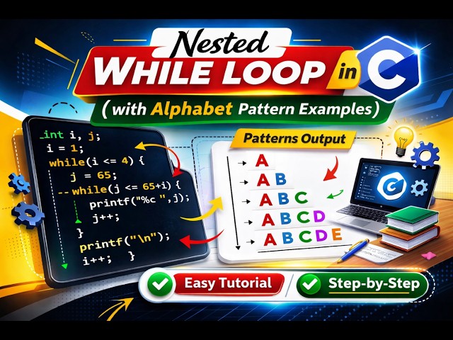 Nested While Loop in C | Step-by-Step Tutorial for Beginners (with Pattern Examples)