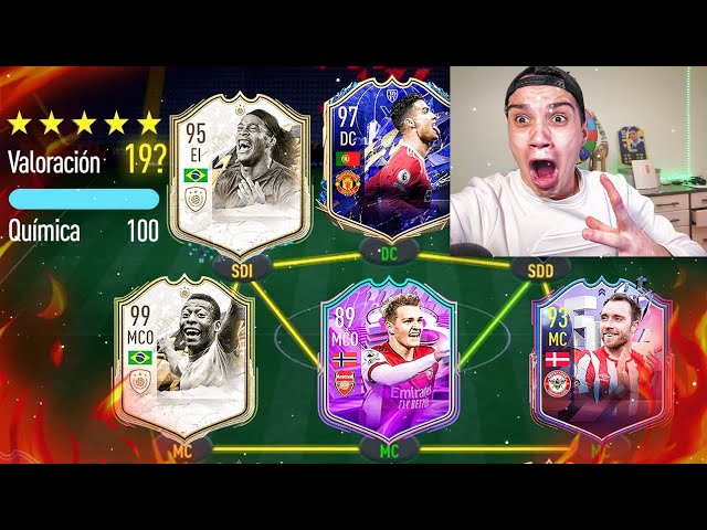 el FUT DRAFT RÉCORD de CR7 97, Pelé 99 y Ronaldinho 95... FIFA 22
