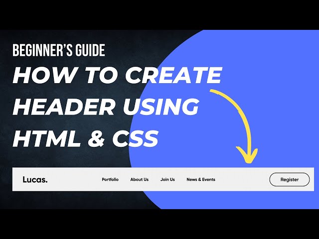 How To Create Header Using HTML & CSS  | Technical Mickey | #html #css