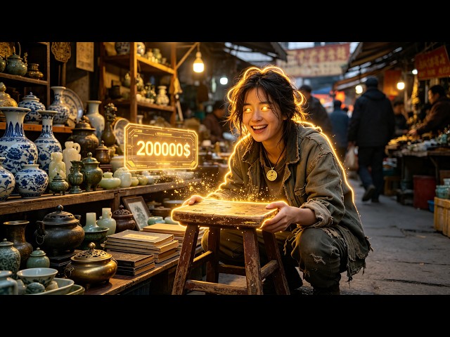 舊板凳竟是價值200000的寶貝！窮女子獲得神奇銅錢能看穿萬物價值，鑒寶撿漏致富