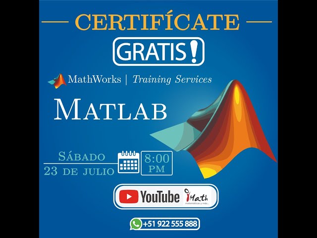 MATLAB  Básico - Curso Gratis con Certificado Mathworks ORIGINAL 2022