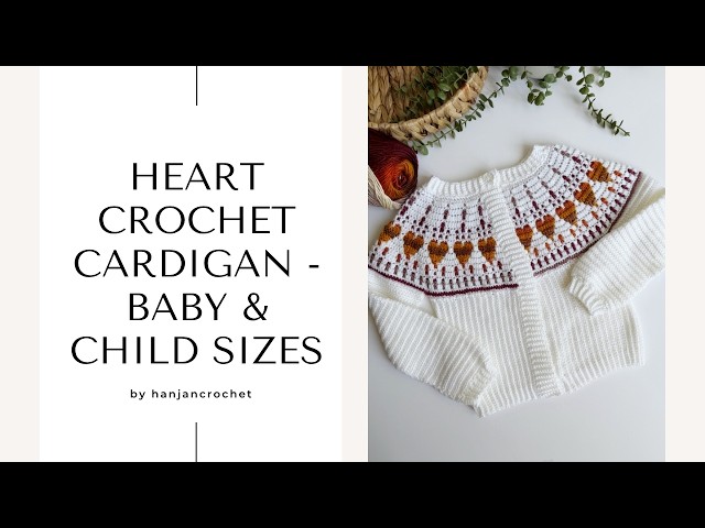 Mosaic Crochet Cardigan Pattern - Baby to Age 10 Sizes