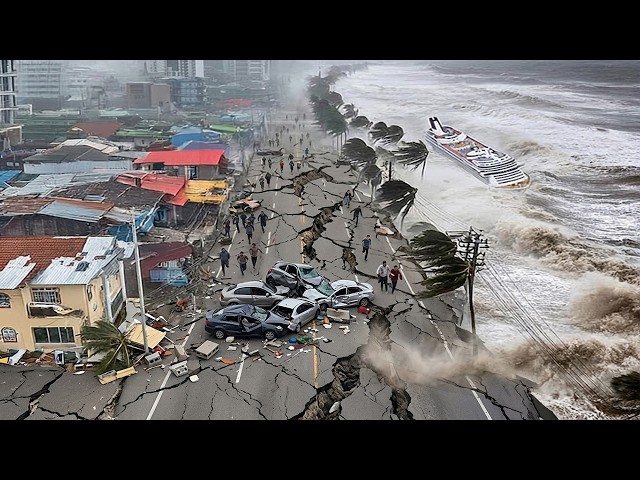 Tsunami tragedy in Indonesia! M7.6 Earthquake in Sulawesi and Maluku, houses destroyed