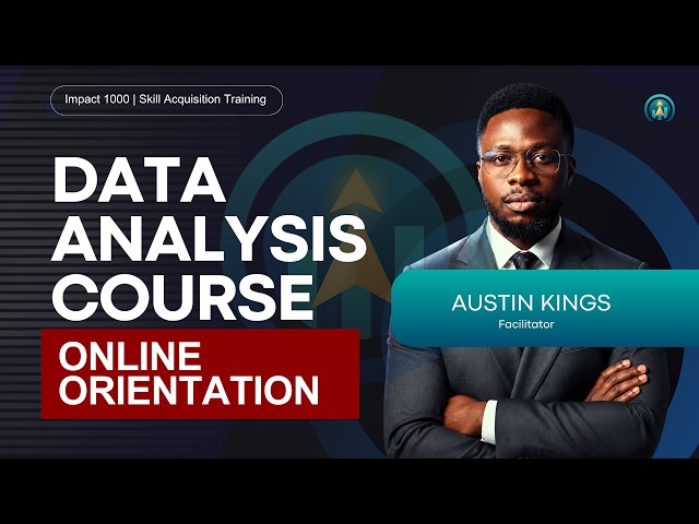Data analysis Course - online orientation cohort 2, 2026