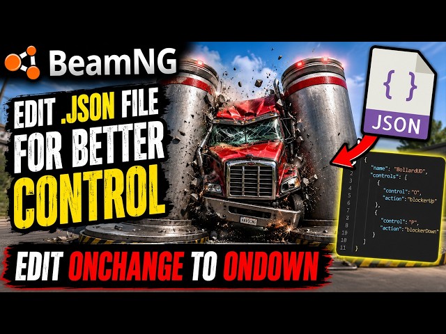 😀 Master BeamNG Bollards! 🔥 Edit the JSON & Create Epic Viral Shorts