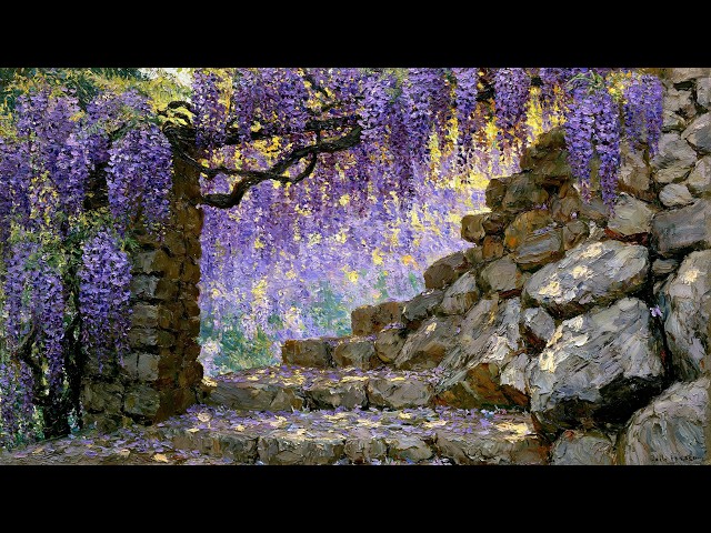 Visual Poems | The Stone Path and Clear Greens After Rain | Living Oil Paintings