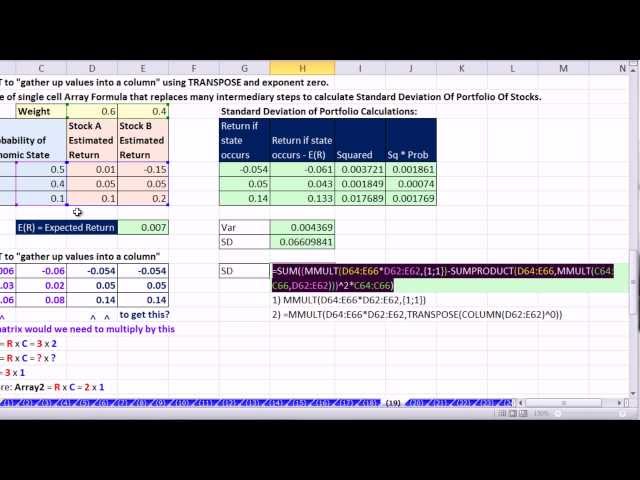 Ctrl + Shift + Enter: Excel Array Formulas 19: Array Function: MMULT