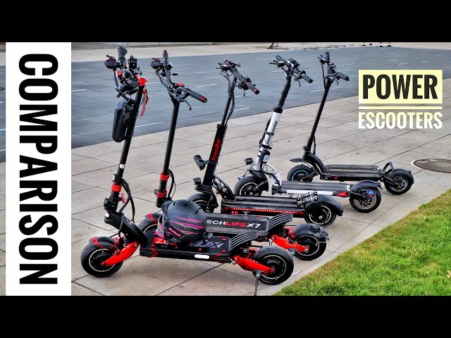 HUGE 5 POWER eSCOOTER COMPARISON - Techlife X7, Speedway V, Dualtron II EX+, Skywalker 10S+, Zero10x
