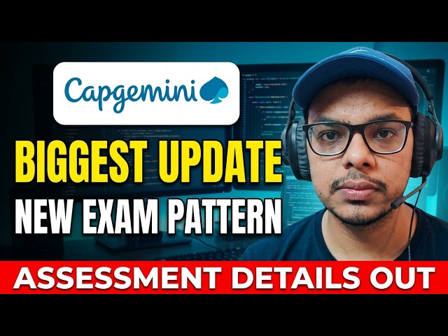 Biggest Update in Capgemini Hiring | Capgemini Updated Assessment Pattern & Exam Details out Today