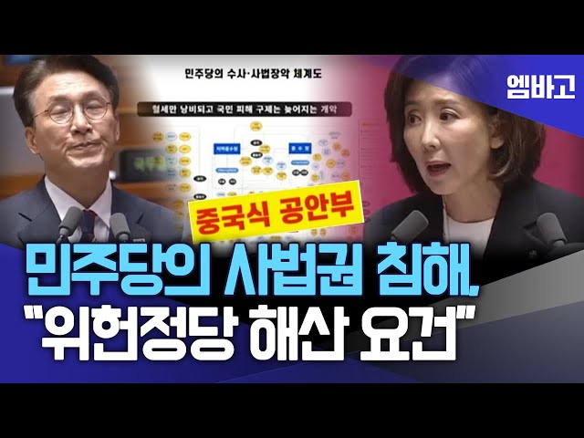 Na Kyung-won: "The Democratic Party's seizure of judicial power constitutes an unconstitutional p...