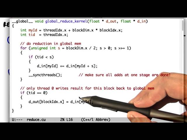 Reduction Using Global and Shared Memory - Intro to Parallel Programming