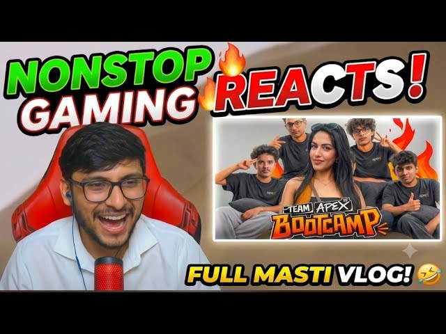 NONSTOP GAMING REACTION ON Sharkshe VLOG😂TEAM APEX GAMING BOOTCAMP CONTENT CREATOR🤣FULL MASTI