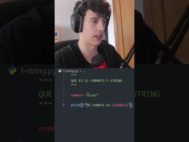 Formato F-STRING en Python #python #asmr #shorts