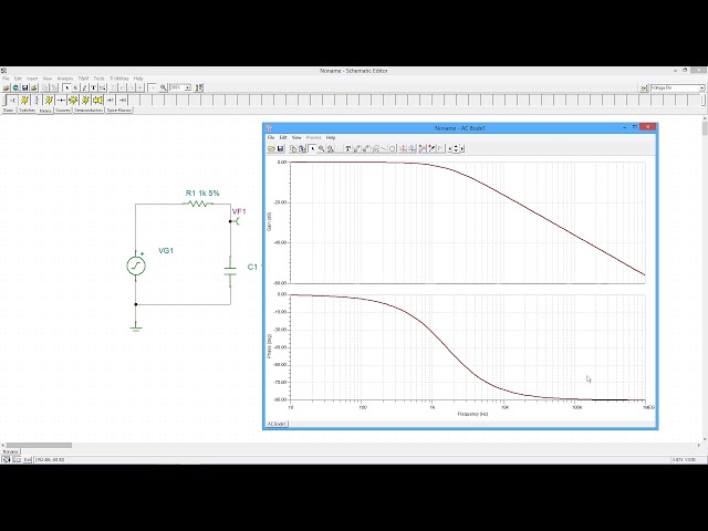 TINA-TI Frequency Response Simulation