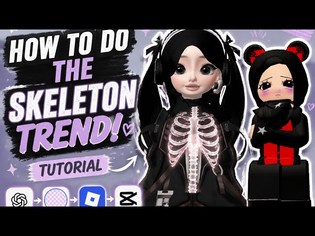 🦴✨ How To Do The Skeleton Trend! (Easy Tutorial) | Roblox + CapCut