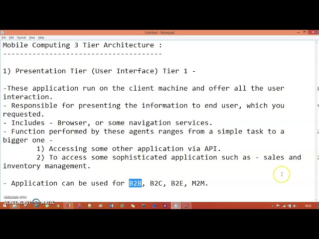 Mobile Computing 3Tier Architecture | Mobile Computing Chapter 1