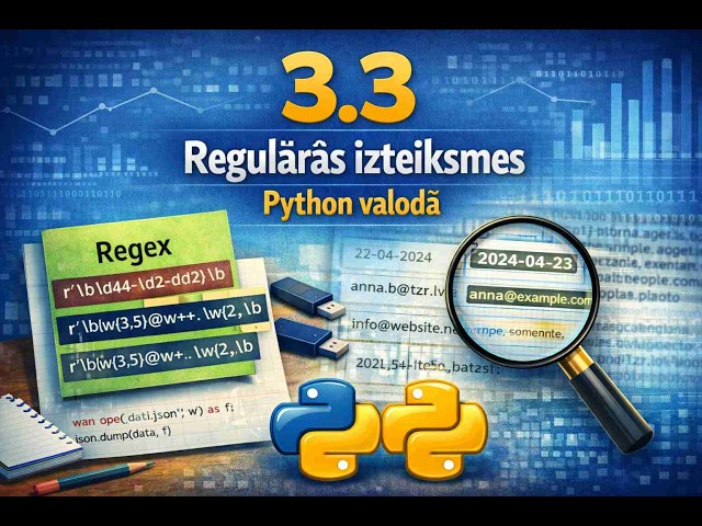 3 3 Regulārās izteiksmes Python valodā