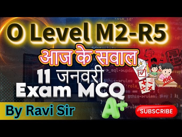 O Level | 11 January Exam MCQ | M2-R5 | HTML, CSS, JavaScript | Today Exam Questions | #APTInstitute