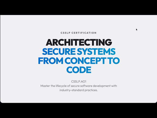 CSSLP All-in-One Exam Guide | Master Secure Software Development & App Security