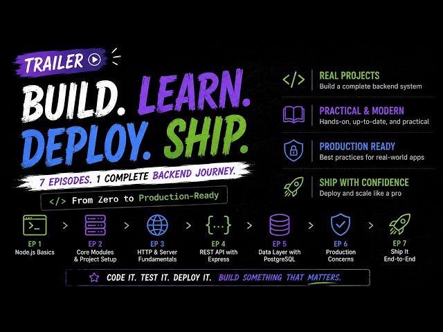Node.js: Zero to Production — A Hand-Drawn Course (Trailer)