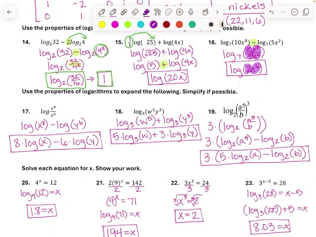 Logarithm & Exponential Review (Part 1)