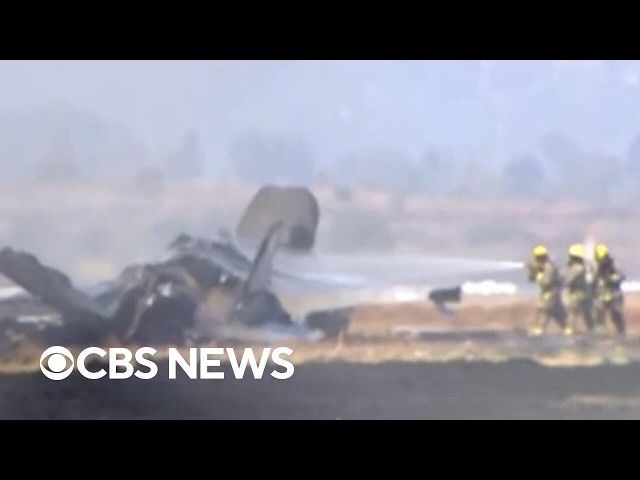Pilot of F-35 military jet that crashed in San Diego in stable condition after ejecting