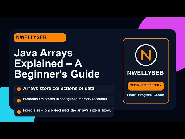Java Arrays Explained – A Beginner's Guide