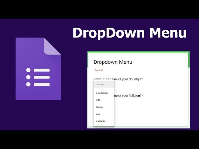 How to add dropdown menu in Google Forms