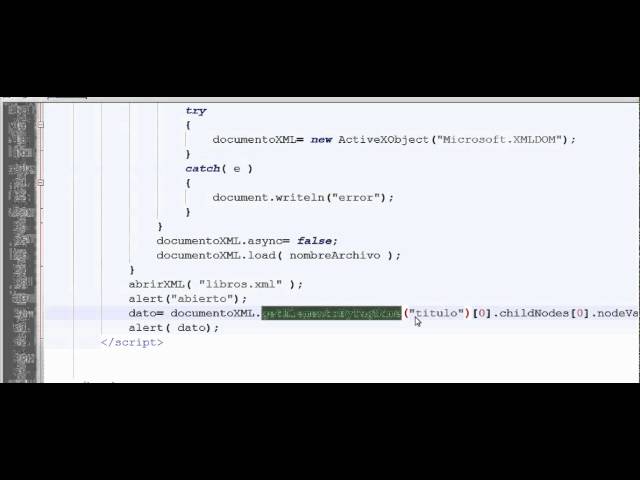 tutorial XML y JS, parte 1